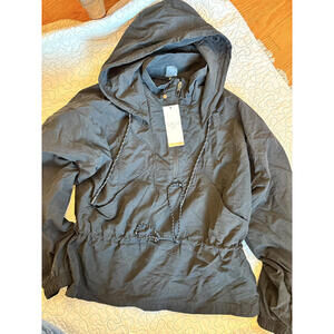Calia Women's black Hooded Windbreaker Jacket Size Medium